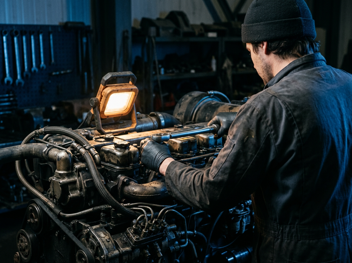 Industrielle Arbeit und Motortechnik bei DMG
